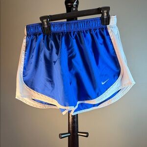 Nike Blue Athletic Running Shorts with White Trim